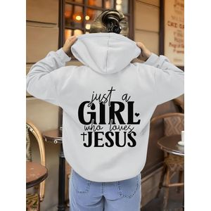 Un sweat à capuche "A Who Loves", avec imprimé de lettres