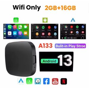 Boîtier Android 13 avec adaptateur filaire/sans fil Carplay Android Auto WiFi pour YouTube Nextflit Cars Smart Box avec Play Store intégré