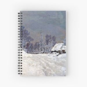 Claude Monet The Road in front of Saint-Simeon Farm in Winter Spiral Notebook Bloc note