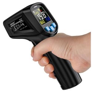 Mestek Thermomètre à infrarouge numérique sans Contact, thermomètre Laser,  pistolet de température IR portable (-50 +400) à prix pas cher