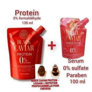 BLACK CAVIAR Partagez ce produit     Lissage Brésilien Protein 0% Formaldéhyde – 135ml + sérum soin intensif 100 ml