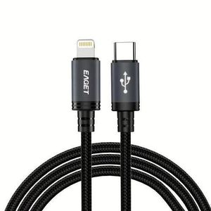 Eaget Câble de charge rapide PD 27W, USB-C vers Lightning tressé en nylon, compatible avec iPhone 14/13/12/11/X/8/7/6/5s, AirPods Pro