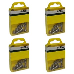 Celo Lot de 4 - Vis À Tôle Tête Bombe Empreinte Phillips Ø4,2X25 Mm - Lot de Vis pour Métal - Bricolage et Fixation