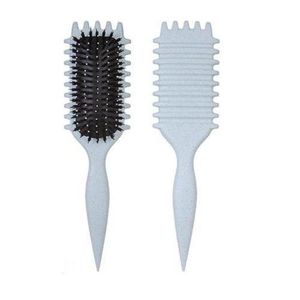 Curl Hair Brush,Brosse à cheveux bouclés, Bleu Clair