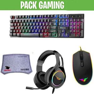 Pack AURES CS9 - clavier, souris, casque et tapis
