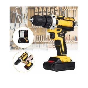 Perceuse Visseuse Électrique et rechargeable Sans Fil, avec 2 Batteries 48V, Outil Indispensable pour Travaux (projets de bricolage à la maison et au jardin...)