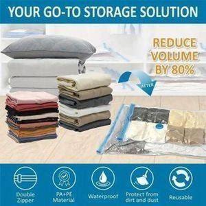Pack de 2 Sac sous vide stockage organisateur pour vêtements couette 50 x 60 cm