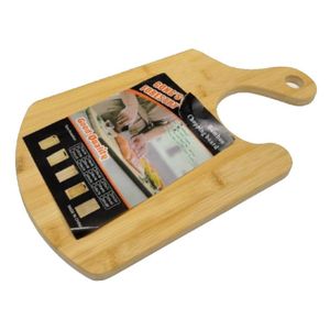 لوح تقطيع من الخيزران الطبيعي وصينية تقديم