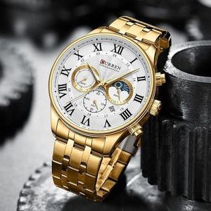 Curren montre version 2025 montre bracelet en acier inoxydable pour hommes originale