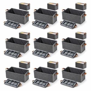 Lot de 09 organisateur de Rangement pliable Pour Vêtements et Pantalons,Cardigans et T-shirts