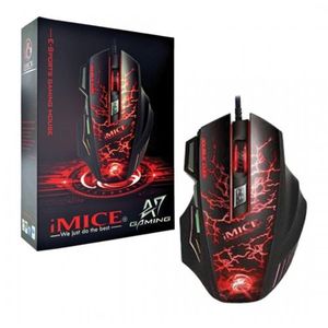 Souris Gamer filaire iMICE 7 boutons Gaming Eclairage LED Qualité Rapide  JAUNE