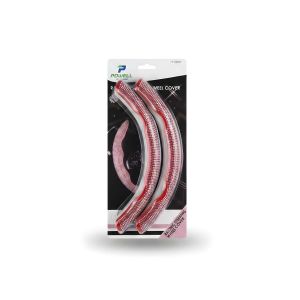 Powell Accessoire Auto - Couvre Volant avec Strass - Protection et Style - Rouge/Argent