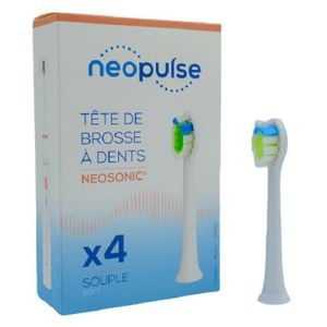 NEOPULSE Recharge 4 Tetes De Brosse À Dent Souple Blanc