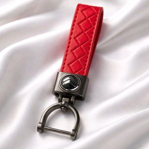 Porte-clés métal tresse en cuir pour Voiture Citroen