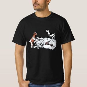 Great Pyrenees Dog & Goats T-Shirt unique design - t shirt tres bon qualite