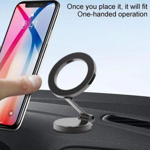 support de téléphone magnétique pliable rotatif à 360° degrés pour tableau de bord de voiture