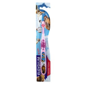 Elgydium Brosse à Dents Enfant Ice Age - Poils Souples - Hygiène Bucco-Dentaire pour 2-6 ans - 1 Unité