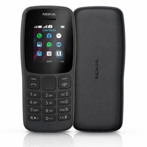 Nokia 106 4G Dual SIM – Téléphone Portable Classique 1.8" – Batterie Longue Durée – Radio FM – Noir