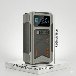 Autre Démarreur de batterie de voiture portable  avec gonfleur de pneus, compresseur d'air, 4 batteries polymères de 2000 mAh