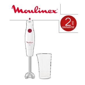 Moulinex MIXEUR PLONGEANT 350W 2 LAMES PIEDS INOX BLANC DD121110