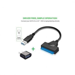 Adaptateur de câble USB SATA vers USB disque dur externe SSD HDD PC ordinateur + type-c