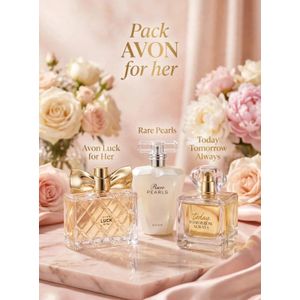 Avon Coffret de parfums pour elle - 3 pièces : Luck, Rare Pearls, Today