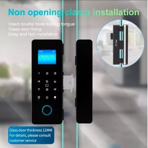 ACM Serrure Intelligente Biométrique pour Portes en Verre - Installation Sans Perçage