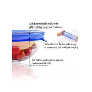 Offre Toop Couvercle alimentaire réutilisable en Silicone 6pcs Set