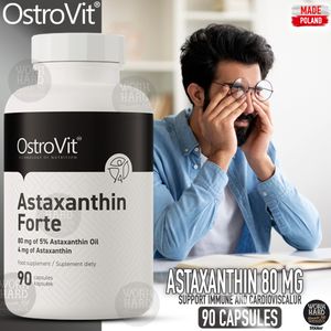 OstroVit Astaxanthine 80mg FORTE 90 Capsules Made Poland