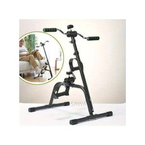 Mini vélo d’intérieur à double pédale pour bras et jambes, confortable et réglable, avec compteur numérique, pédales antidérapantes, idéal pour seniors et entraînement assis