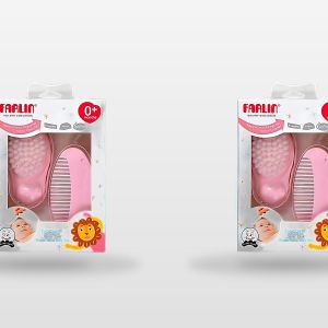 Farlin Lot de 2 Brosse et Peigne Bébé Doux pour Nouveau-nés et Nourrissons