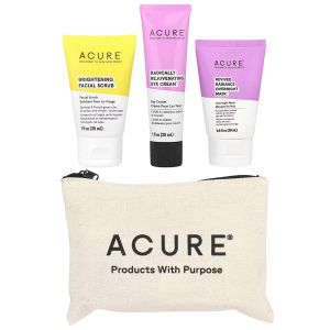 ACURE Coffret de Beauté Soin Visage (3 tubes+ sacoche cadeau)