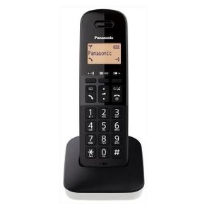 Panasonic Telephone Fixe Sans Fil analogique/DECT avec identification de l'appelant KX-TGB610-noir et blanc