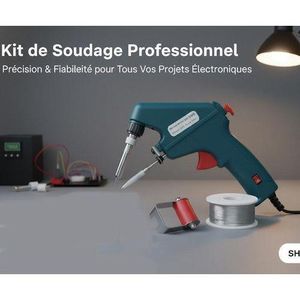 Pistolet à Souder Électrique 60W à Alimentation Automatique en Étain – Fer à Souder Chauffe Rapide avec Pointe Bec d’Aigle pour Électronique et Bricolage