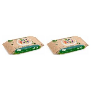 SALUSTAR Lingettes Bébé Bio Pure - Nettoyage Doux - Pour Nouveau-nés - 60 Lingettes - Lot de 2