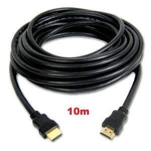 Câble HDMI 10m en noir Haute vitesse et performance exceptionnelle