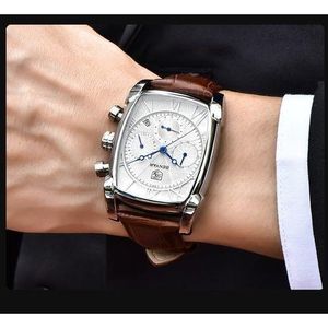 Benyar Montre Bracelet cuir Quartz Pour Hommes Etanche Chronographe - Originale