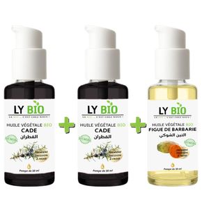 LY BIO PACK 2 X HUILE CADE 50ML - POMPE + HUILE FIGUE DE BARBARIE 50ML - POMPE