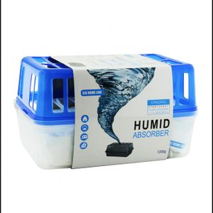 ELG HOME LINE Absorbeur d’Humidité 1200g – Déshumidificateur d’Air Maison, Voiture, Bureau et Garage – Boîte Anti-Humidité Rechargeable – Élimine l’Excès d’Eau, la Condensation, les Mauvaises Odeurs et les Moisissures – Starter Set avec Recharge Longue Durée