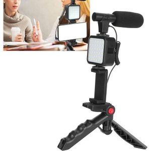 Kit Vlogging pour smartphone avec micro stéréo, lumière LED et trépied, Parfait pour Youtube et TikTok