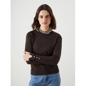 Lc Waikiki Pull-over en Tricot à Col Rond pour Femmes