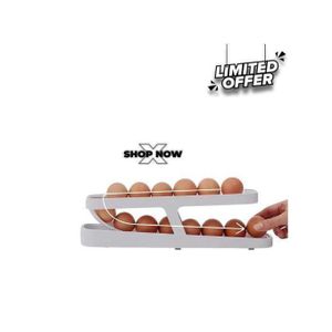 Plateau de support à œufs à défilement automatique, 1 pièce, distributeur d'œufs pour réfrigérateur, boîte de rangement pour réfrigérateur de cuisine, stockage des aliments