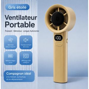 Mini Ventilateur Portable USB-C Rechargeable 120 Vitesses avec Écran LED
