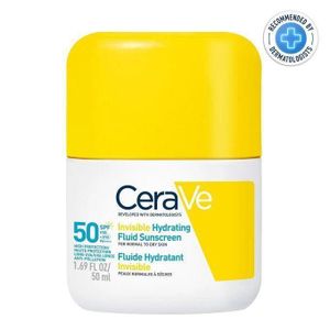 Cerave Ecran Fluide Hydratant Invisible SPF50, Peau Normale à Sèche 50ml