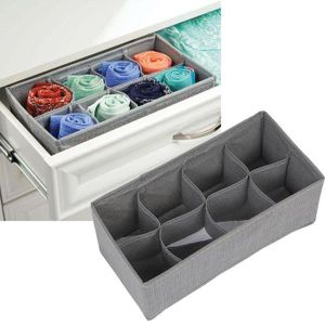 Organiseur de placard en tissu pour vêtements, chaussettes, chaussures, bavoirs avec 8 compartiments