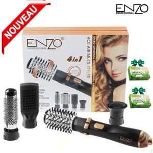 Enzo فرشاة هواء ساخن ومجفف شعر احترافي 4 في 1، دوارة لتكثيف الشعر، للجمال في المنزل. EN-746