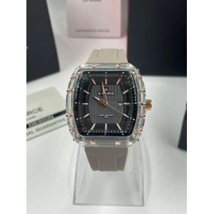 Montre femme  NAVIFORCE Carrée  - Bracelet Silicone Étanche + Date multicolor 