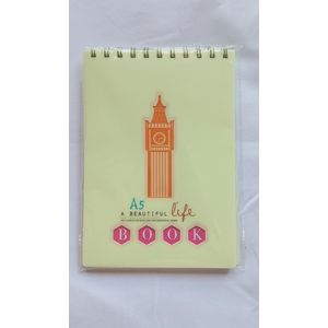 Study set A5 Pastel Green Aesthetic Spiral Notebook – London Design