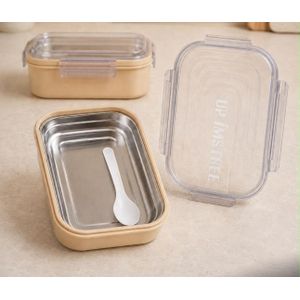 Lunch Box Hermétique en Inox – avec Couvercle Transparent et ceuillere sans BPA-anti fuite  – 20/10cm