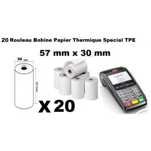 Rouleau de papier thermique blanc 80×40 mm – Qabes COM